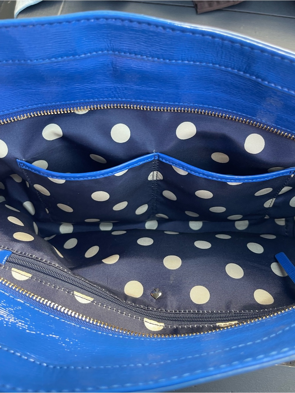kate spade Blue Patent Leather Tote - Picture 7 of 13